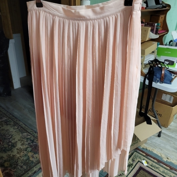 ZARA Pleated Asymmetrical Modi Skirt in Pink Size M - Picture 4 of 8